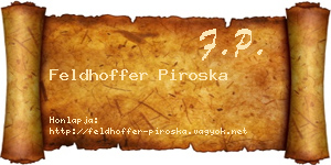 Feldhoffer Piroska névjegykártya
